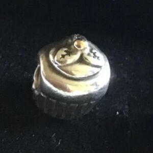 Pandora Two-Tone Cupcake Charm in Silver and Gold